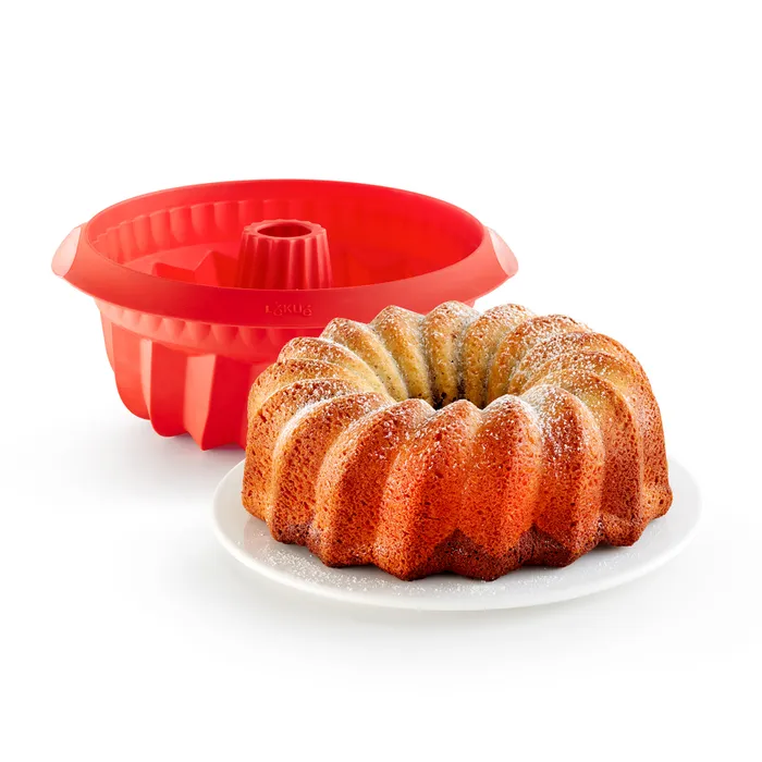 Molde savarín rojo 22 cm