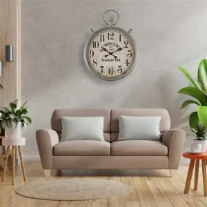 Reloj pared 44cm gris