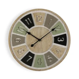 Reloj pared madera 60cm.