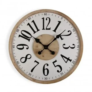 Reloj pared madera 60cm.
