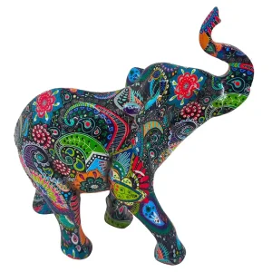 Elefante estampado colores oscuros