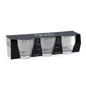 Set 3 tazas de vidrio supreme quid