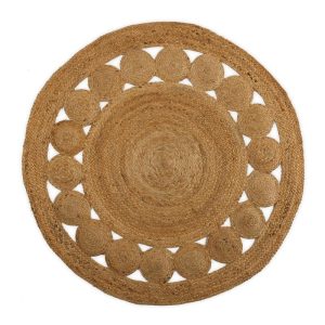 ALFOMBRA YUTE CIRCULOS 120CM 17370439