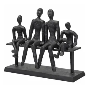 Banco familia sentada rough negro