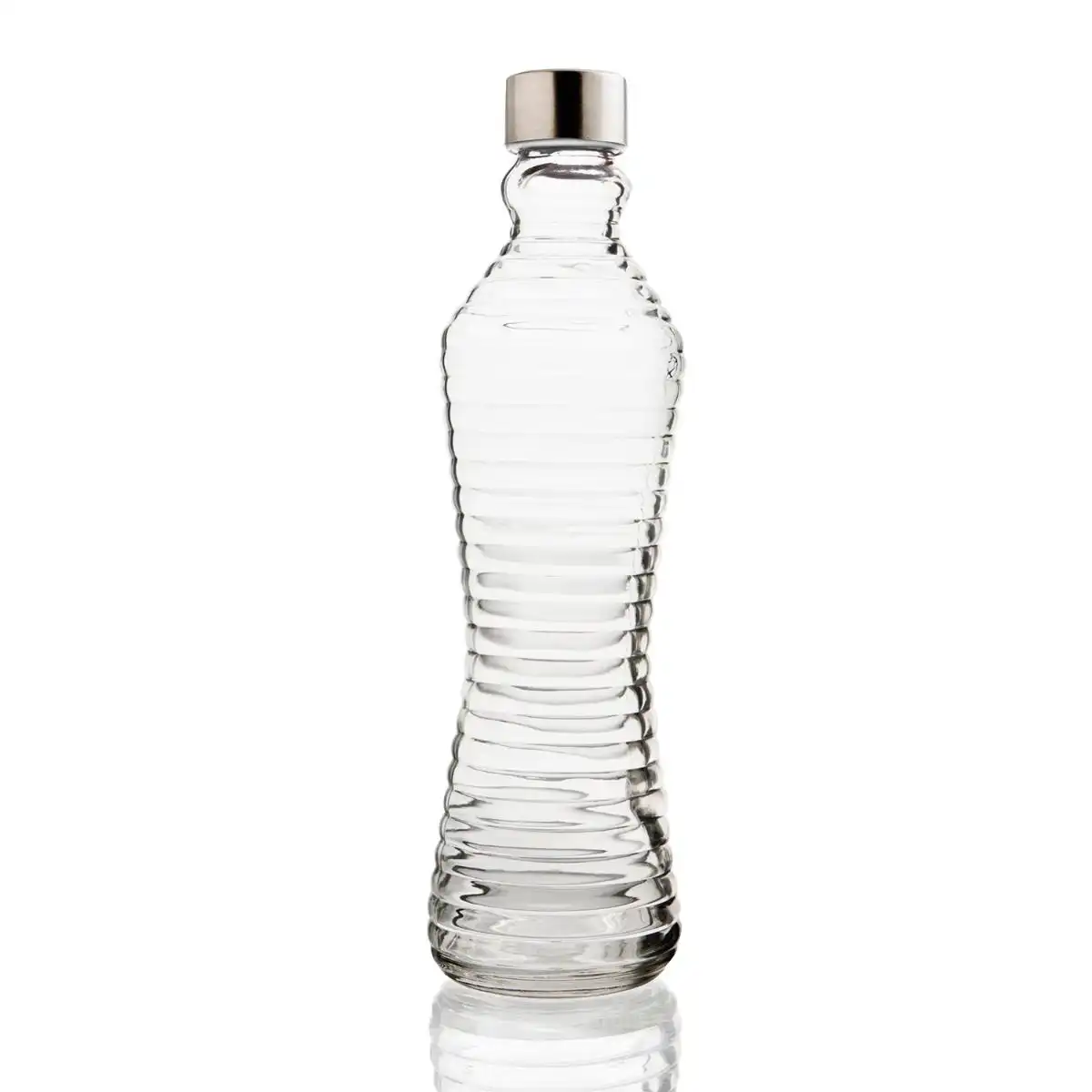 Botella mesa vidrio con tapón Line