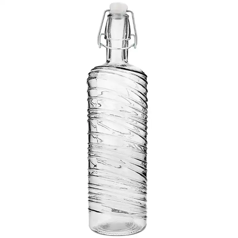 Botella mesa vidrio con tapón Aire