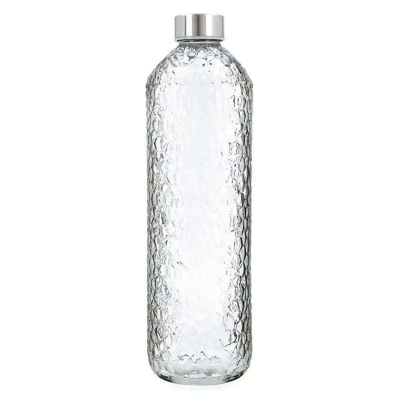Botella mesa vidrio con tapón Marina