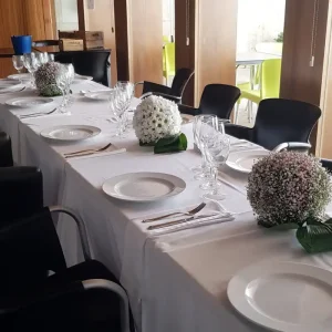 Centro de Mesa Bolas Margaritas Y Paniculata