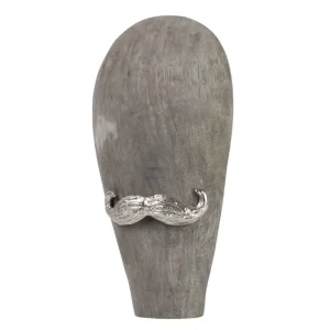 Figura cabeza aluminio madera mango