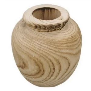 Florero Madera Paulownia 18x18x20 Cm.