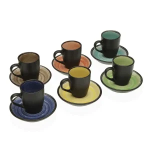 Set 6 tazas café con plato Camil