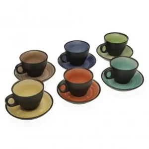 Set 6 tazas con plato Camilla
