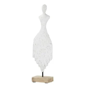 Figura señora metal madera mango 21x9x67