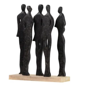 Figura hombres madera mango 34 x 13 x 45 cm.