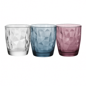 Vaso diamond 39cl rosa-azul-transparente