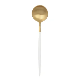 Cuchara mesa acero bicolor oro/blanco gio bidasoa