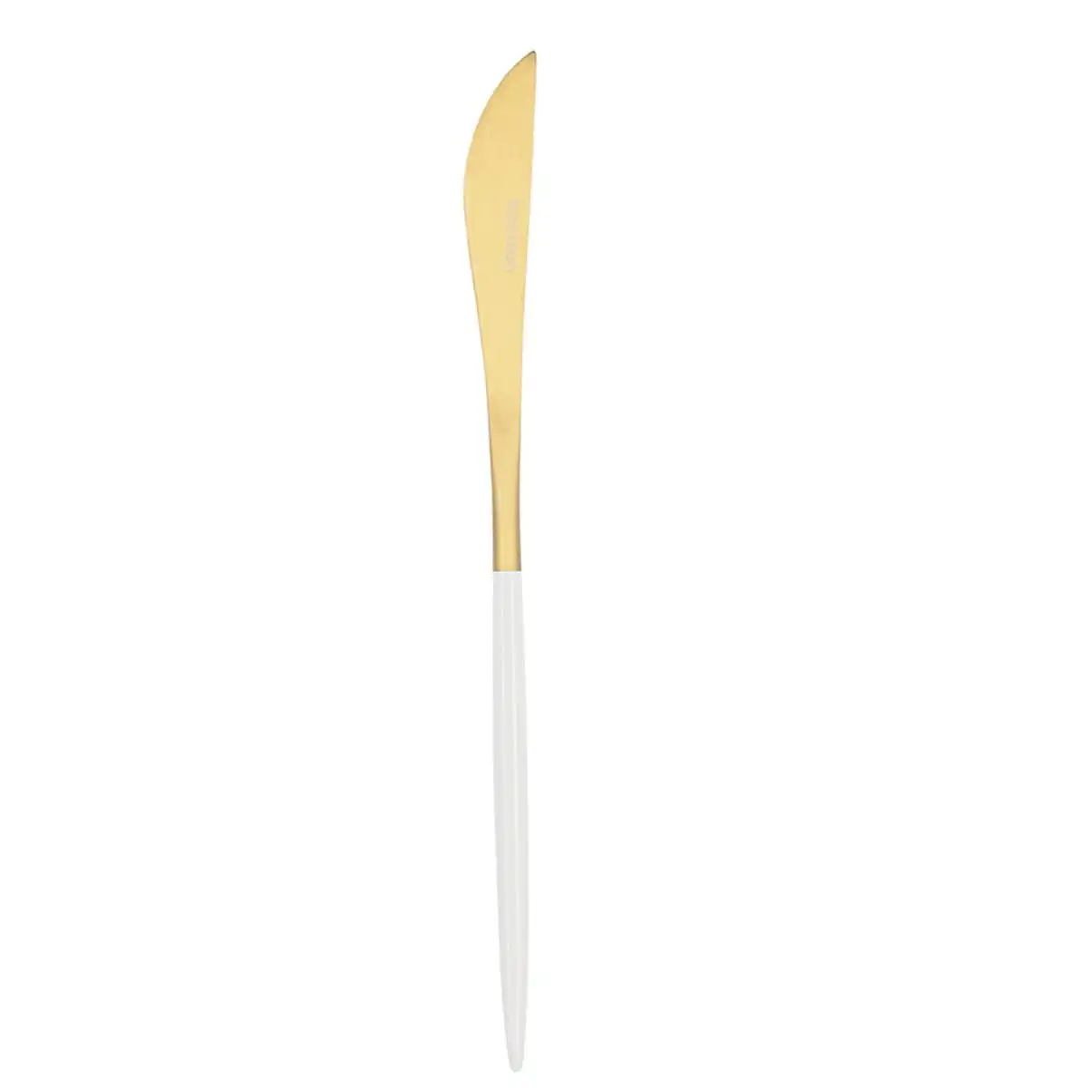 Cuchillo mesa bicolor blanco/oro gio bidasoa