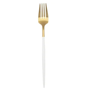 Tenedor mesa bicolor oro/blanco gio bidasoa
