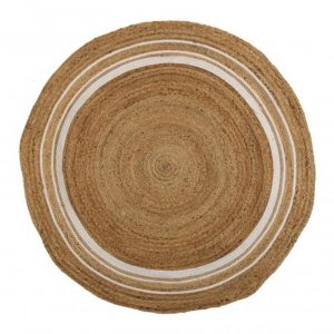 ALFOMBRA YUTE RAYAS 120CM 17370444 REDONDA