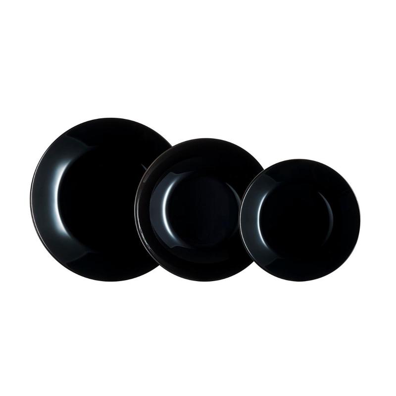 VAJILLA 18PZAS ZELIE NEGRO 5425818